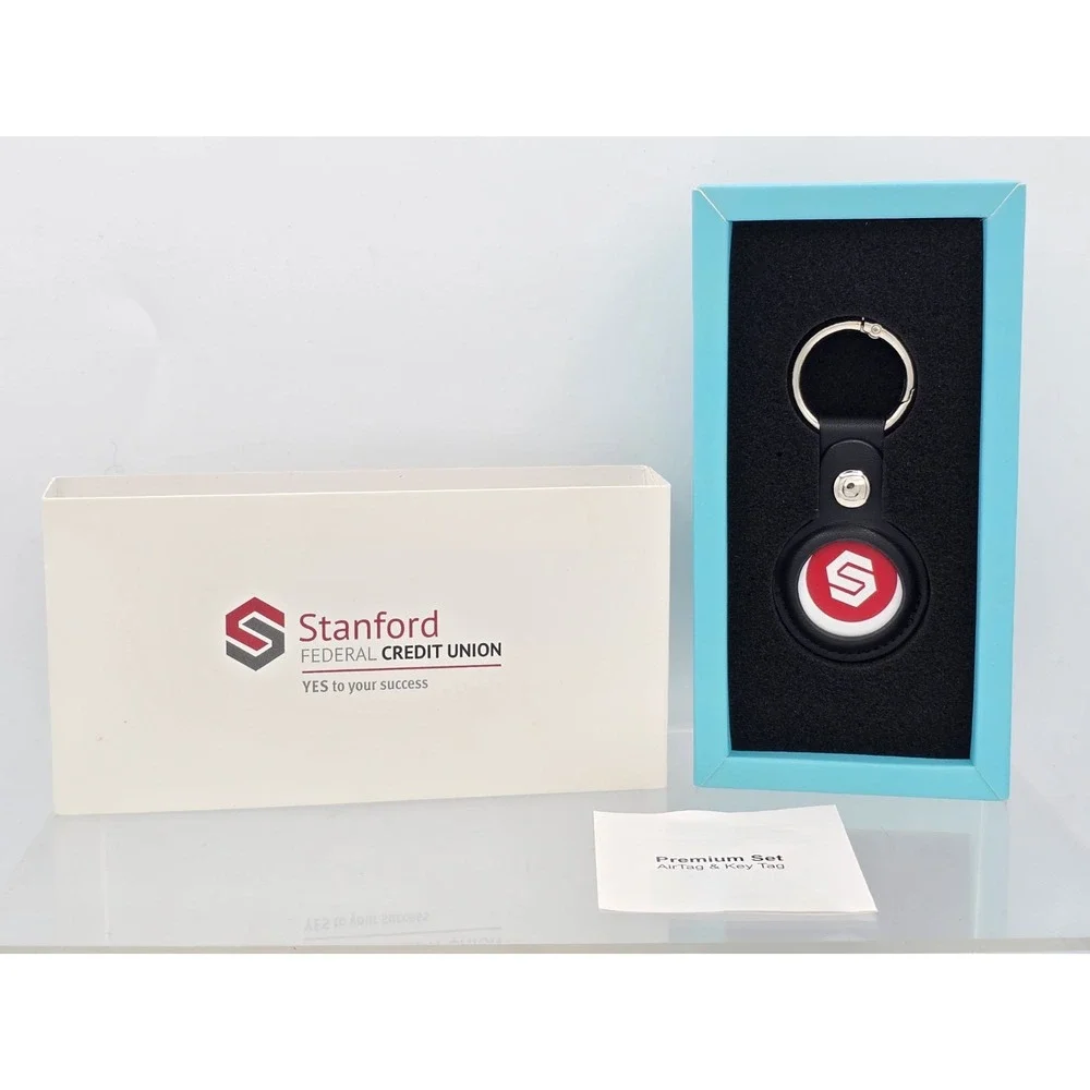 Apple AirTag Bluetooth Tracker - Silver - Branded Stanford - With Case!